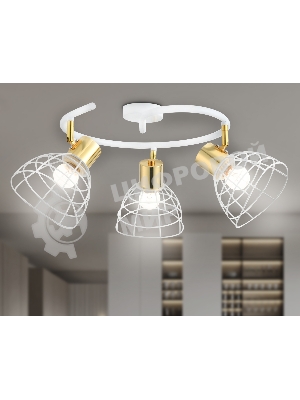Светильник Ambrella light TR8605/3 WH/GD белый/золото E27*3 max 40W D325*230