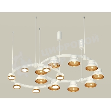 Светильник Ambrella light XR92081110/16 SWH/PYG/CL белый песок/золото желтое полированное/прозрачный GX53