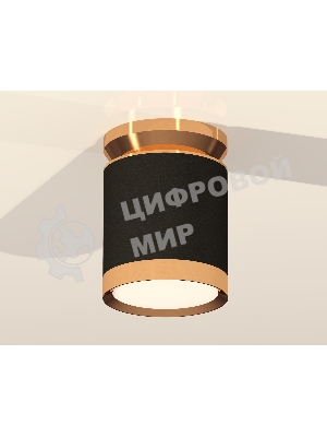 Светильник Ambrella Light XS8142030 SBK/PYG черный песок/золото желтое полированное GX53 (N8909, C8142, N8124)