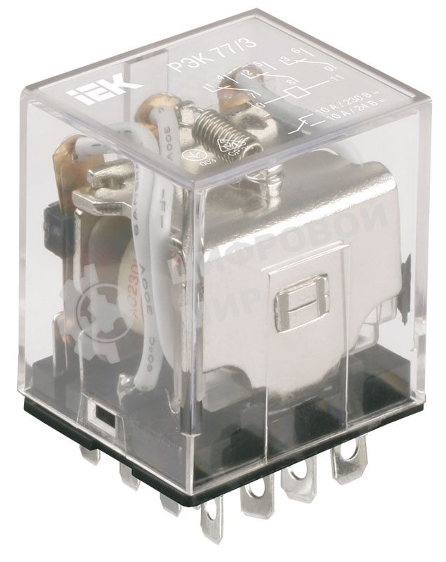 Реле РЭК77/4(LY4) с индикацией 10А 230В АC RRP10-4-10-220A-LED IEK
