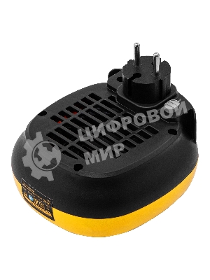 Тепловентилятор керамический Denzel DTFC-700 портативный, черный/желтый, 700 Вт, 10 м2, цифровой термостат