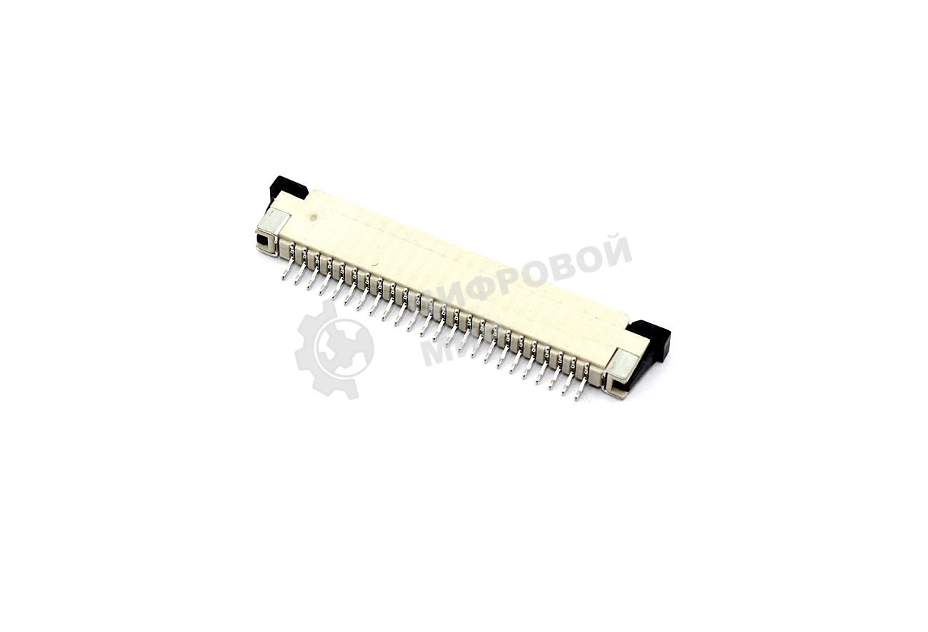 Разъем FPC Half Coverage Top Contact 1.0K-BS-24PWB 24 pin высота 2мм шаг 1мм