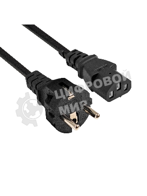 Кабель питания ExeGate Special PC-10S (Евровилка Schuko->C13, 3*1.0мм2, CCA, черный, 10 м)