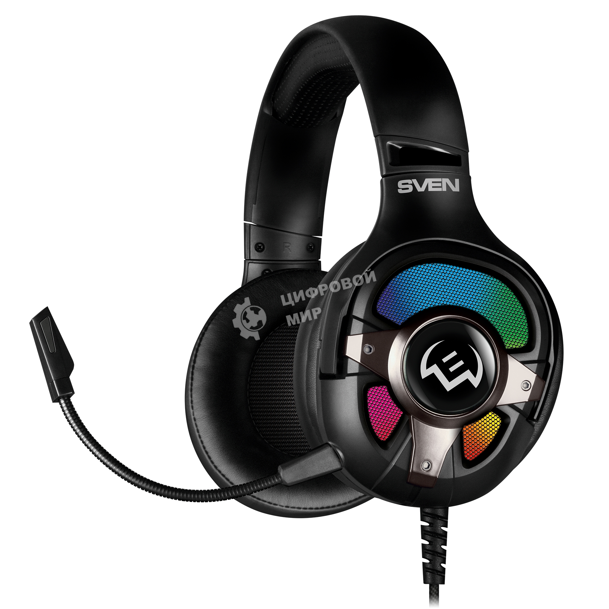 Наушники с микрофоном Sven AP-U1100MV черный 2.2м мониторные оголовье