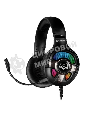 Гарнитура Sven AP-U1100MV чёрный, проводная, USB, подсветка