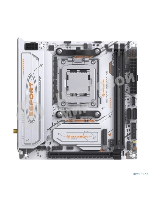 Материнская плата Maxsun eSport B850ITX WIFI ICE, AM5, AMD B850, 2xDDR5, 2xSATA, 2xM.2, 1xPCIe 5.0 x16, 1xHDMI, 1xDP, 1x2.5Gb LAN, Wi-Fi 6, Bluetooth 5.2, 2xUSB-A 5Gbps, 4xUSB-A 2.0, 3x3.5 мм, 7.1, Mini-ITX