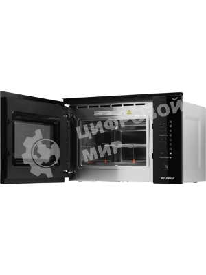 Микроволновая печь встраиваемая Hyundai HBW 2560 BG черный, 25 л, 900 Вт, переключатели - сенсор