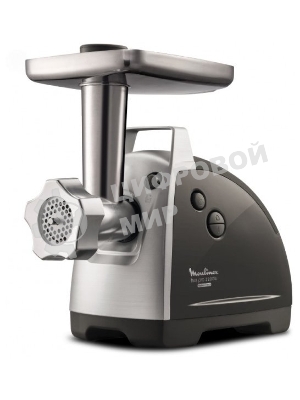 Мясорубка электрическая Moulinex ME688832 черный, 2200 Вт, 4.5 кг/мин, реверс, насадки - 6