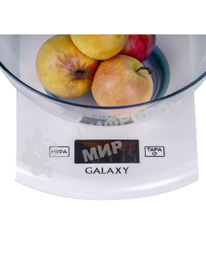Весы кухонные Galaxy Line GL 2803, белый, пластик, максимальный вес 5 кг, ЖК-дисплей с подсветкой, цена деления 1 г