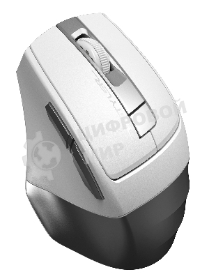 Мышь беспроводная A4Tech Fstyler FG35 серебристый/белый, 2000 dpi, радиоканал, USB, кнопки - 6