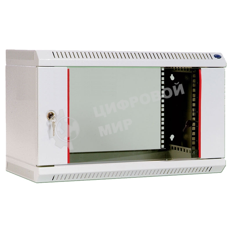 Шкаф телеком. настенный разборный 9U (600х350) дверь стекло (ШРН-Э-9.350) (1 коробка)
