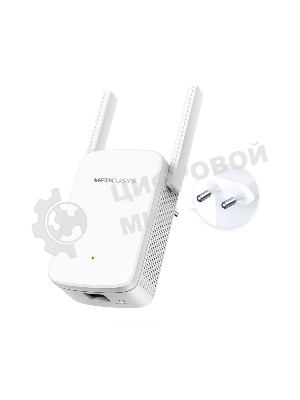 Усилитель сигнала Mercusys ME30 AC1200 Wi-Fi Range Extender, 300 Mbps at 2.4 GHz + 867 Mbps at 5 GHz, 1 x 10/100 LAN, 2× Fixed External Antennas, Wall Plugged, WPS/Reset Button, Signal Indicator, Range Extender/Access Point mode, Adaptive Path Selection