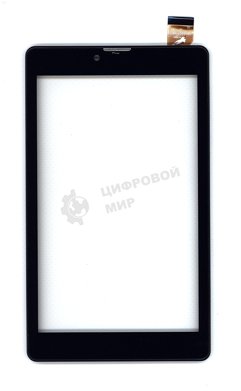 Сенсорное стекло (тачскрин) для Irbis TZ738, черное с рамкой