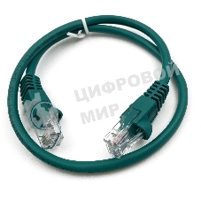 Патч-корд Buro UTP 4 пары cat.5e CCA molded 0.25м зеленый RJ-45 (m)-RJ-45 (m) (упак.:1шт)