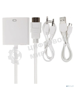 Переходник Rexant шт. HDMI - гн. VGA (провод) + 3. 5 мм Аудио с питанием