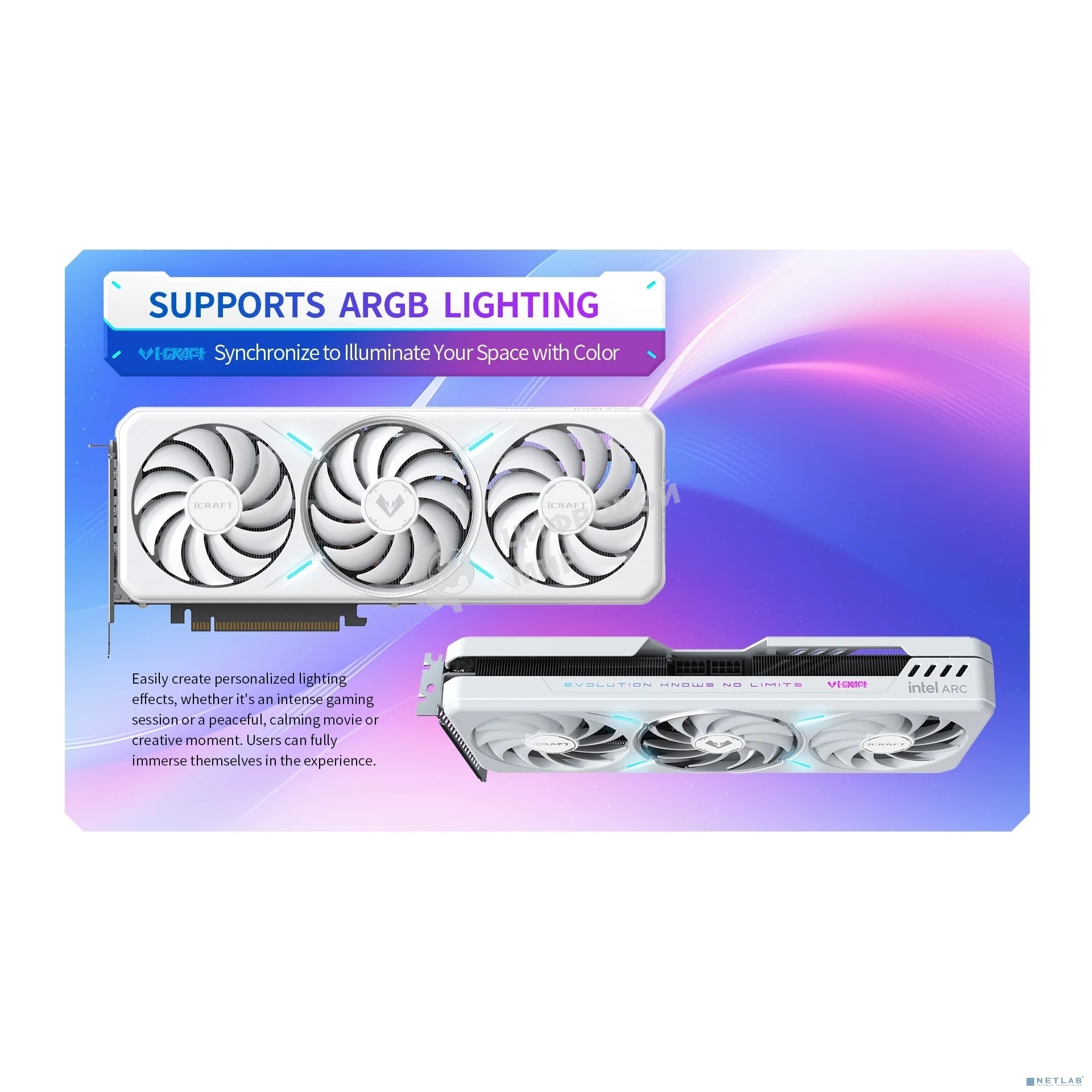 Видеокарта MAXSUN Intel Arc B580 iCraft 12G Arc B580, HDMI, 3xDP, 12G, D6