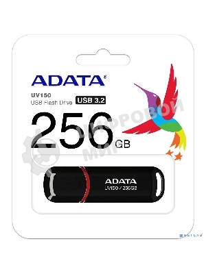 Флешка USB ADATA UV150 (AUV150-256G-RBK), 256Gb, USB 3.0, R/W 100/30, черный