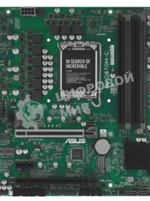 Материнская плата ASUS Pro Q870M-C-CSM, LGA1851, Intel Q870, 4xDDR5, 4xSATA, 2xM.2, 1xPCIe 5.0 x16, 1xPCIe 4.0 x4, 1xPCIe 4.0 x1, 2xDP, 1xHDMI, 1xPS/2, 1x1Gb LAN, 3xUSB-A 10Gbps, 1xUSB-A 5Gbps, 2xUSB-A 2.0, 3x3.5 мм, 7.1, mATX