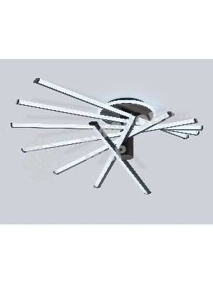 Потолочный светодиодный светильник Ambrella light FL6242 BK черный 135W 3000K-6400K 900*750*230 (ПДУ ИК)