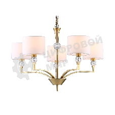Люстра Ambrella light LH71131/5 BS/WH латунь/белый E14/5 max 40W D660*880