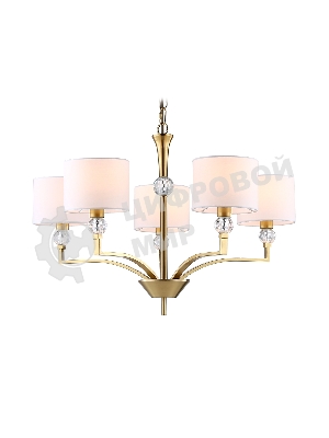 Люстра Ambrella light LH71131/5 BS/WH латунь/белый E14/5 max 40W D660*880