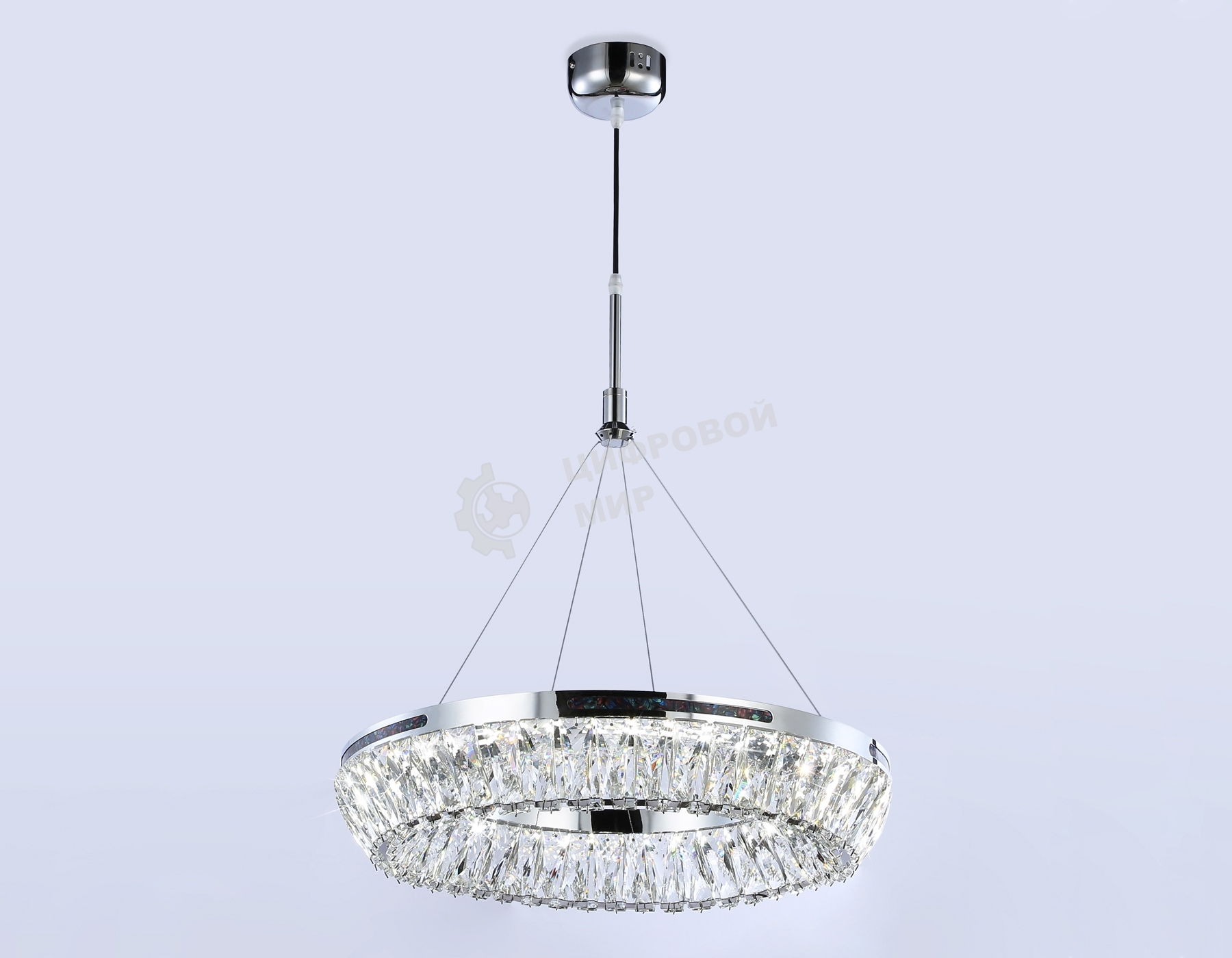 Светильник Ambrella light TR5022 CH/CL хром/прозрачный 3000K/4200K/6400K 47W D500*540 (Без ПДУ)