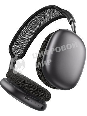 Наушники накладные Hoco W65 PLUS т.серый беспроводные bluetooth оголовье (50397)