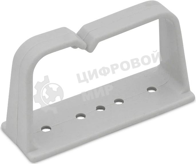 Организатор комм. шнуров Cabeus, 1HU, 75х28х42 мм (ВхШхГ), кольцевого типа, с отверстиями, пластик, серый