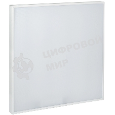 Светильник светодиодный IEK LDVO0-6576-50-4000-K01 ДВО 6576 595х595х25мм 50Вт 4000К опал аналог люм.свет. 4х18 накладных или в потолок Армстронг