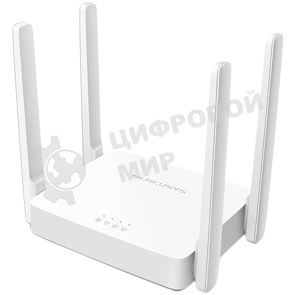 Роутер Mercusys MR20 AC750 Dual-Band Wi-Fi RouterSPEED: 300 Mbps at 2.4 GHz + 433 Mbps at 5 GHzSPEC: 2× Fixed External Antennas, 2× 10/100 Mbps LAN Ports, 1× 10/100 Mbps WAN PortFEATURE: Router/Access Point Mode Mode, WPS/Reset Button, IPTV, IPv6, Parenta