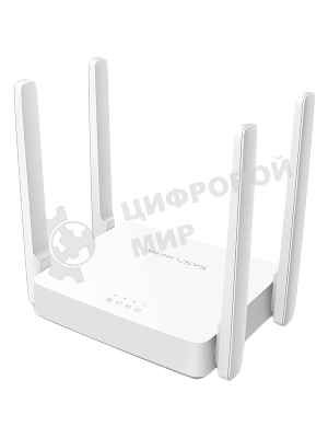 Роутер Mercusys MR20 AC750 Dual-Band Wi-Fi RouterSPEED: 300 Mbps at 2.4 GHz + 433 Mbps at 5 GHzSPEC: 2× Fixed External Antennas, 2× 10/100 Mbps LAN Ports, 1× 10/100 Mbps WAN PortFEATURE: Router/Access Point Mode Mode, WPS/Reset Button, IPTV, IPv6, Parental Controls