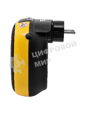 Тепловентилятор керамический Denzel DTFC-700 портативный, черный/желтый, 700 Вт, 10 м2, цифровой термостат