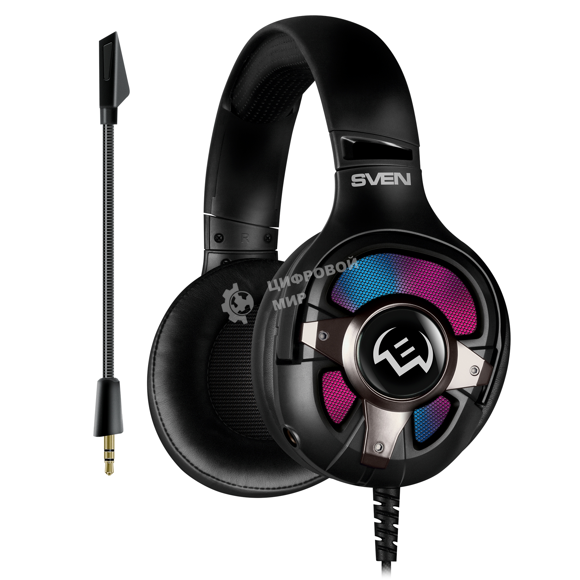 Наушники с микрофоном Sven AP-U1100MV черный 2.2м мониторные оголовье