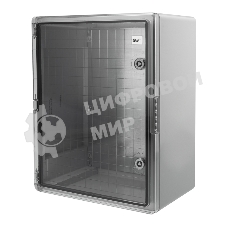 Корпус пластиковый ЩМПп Rexant с прозрачной дверцей и монтажной панелью 500х400х240мм, АБС, УХЛ1, IP65