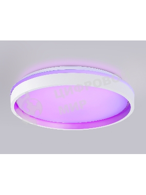 Светодиодный светильник RGB Ambrella light FZ607 WH/GD белый/золото IP20 66W 3000K-6500K+RGB D490*85 (ПДУ ИК)