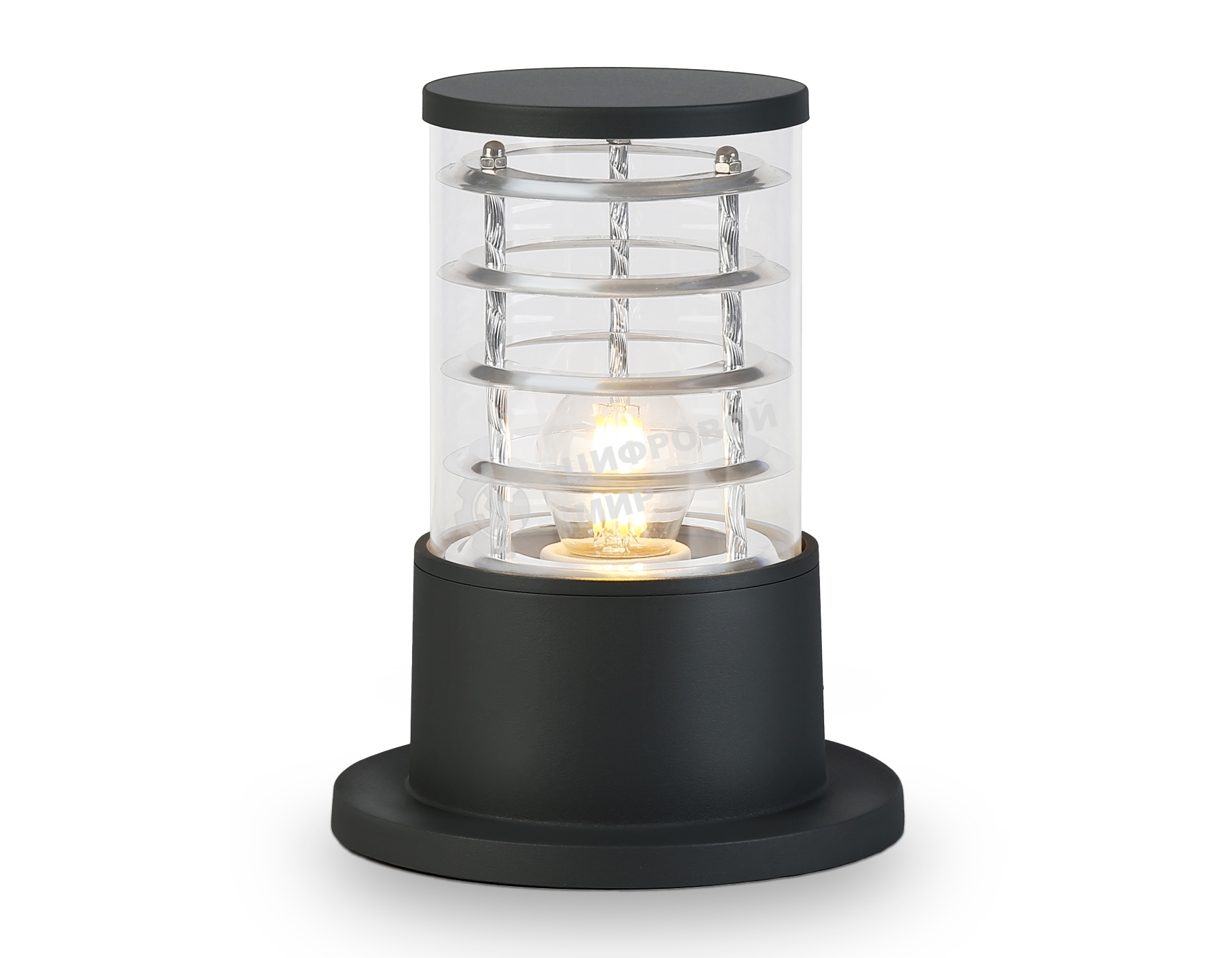 Светильник Ambrella light ST2532 BK/CL черный/прозрачный IP54 E27 max 40W D108*200