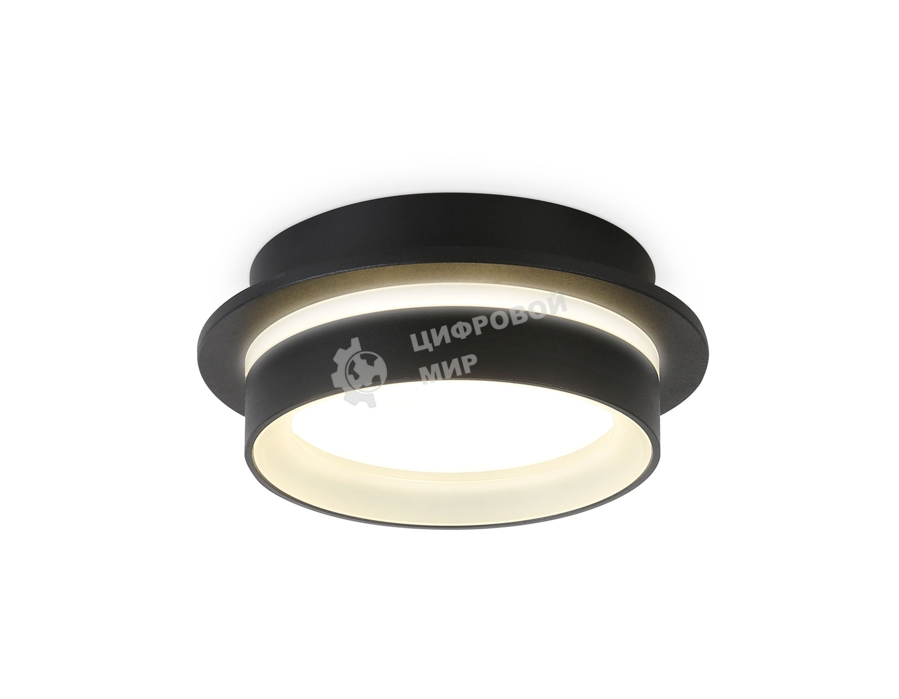 Светильник Ambrella light TN5385 SBK/FR черный песок/белый матовый GX53 IP44 D105*40