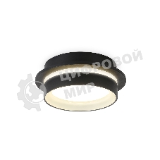 Светильник Ambrella light TN5385 SBK/FR черный песок/белый матовый GX53 IP44 D105*40