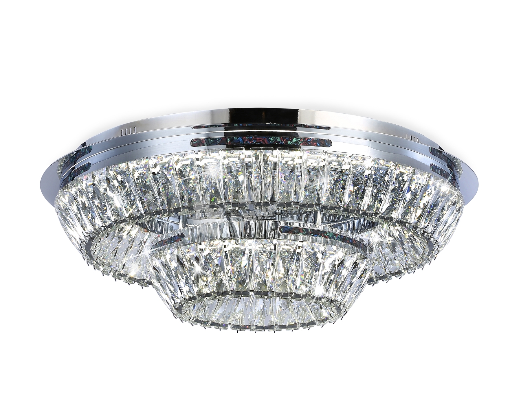 Светильник Ambrella light TR5029 CH/CL хром/прозрачный 3000K/4200K/6400K 81W D600*207 (Без ПДУ)