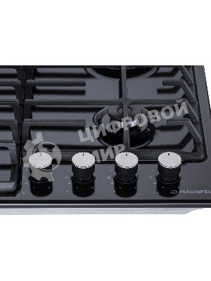 Газовая варочная панель Maunfeld EGHG.64.6CB/G, 4 конфорки, закаленное стекло, черный