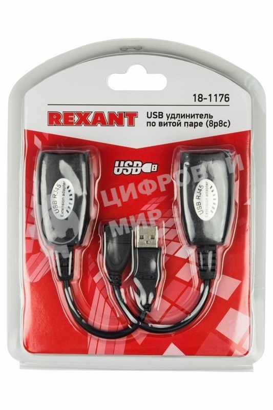 Удлинитель USB Rexant по витой паре (8p8c)