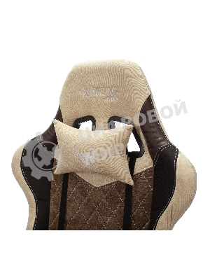 Кресло игровое Бюрократ VIKING 7 KNIGHT BR FABRIC коричневый текстиль/эко.кожа крестовина металл/пластик