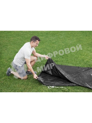 Тент для бассейнов каркасных и с надувным бортом BESTWAY 58037 Fast Set 366 см