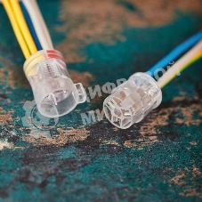 Экспресс-клемма Rexant СМК 2273-2x3R проходная разъемная 3 полюса 3х2-проводная 0,5-2,5 мм² (50 шт/уп)