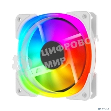 Вентилятор для корпуса Powercase (CM21-14W ARGB) White 140x140x25mm (PWM, 100шт./кор, 4pin +ARGB Sync, 800-1500±10% об/мин) Bulk