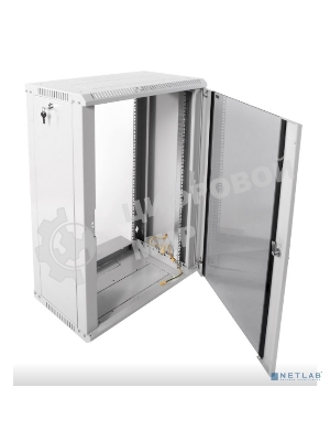 Шкаф телеком. настенный разборный 18U (600х350) дверь металл (ШРН-Э-18.350) (1 коробка)