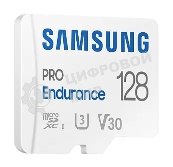 Флеш карта microSDXC 128Gb Samsung PRO Endurance (для видеорегистратора) Class 10, UHS-I, W 30 МБ/с, R 100 МБ/с, MB-MJ128KA/APC адаптер на SD
