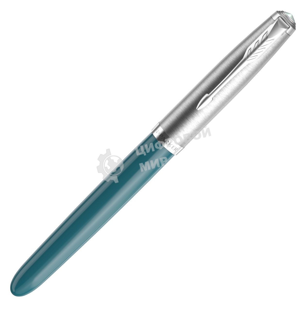 Ручка перьевая Parker 51 Core (CW2123506) Teal Blue CT, F, сталь нержавеющая, подарочная коробка