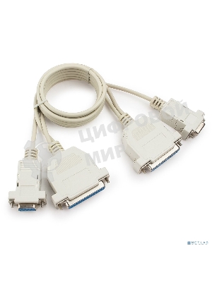 Кабель 0-модемный Cablexpert CC-140-6-N универсальный, 25F+9F/25F+9F, 1.8м, пакет