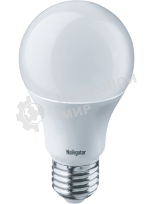 Лампа светодиодная Navigator NLL-A60-15-230-4K-E27 15 Вт грушевидная 4000К белый E27 1200 лм 176-264В